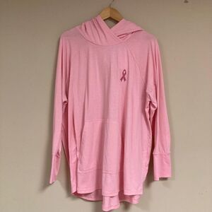 LulaRoe Amber Breast Cancer Pink Hooded Sweatshirt Women’s 3XL Ribbon Awareness